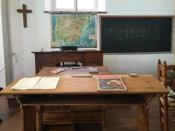 Antique Desk Table with Books on Top