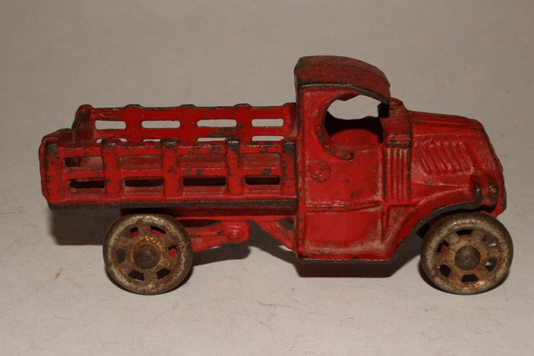 1930's AC Williams Mack Cast iron Stake Truck-2