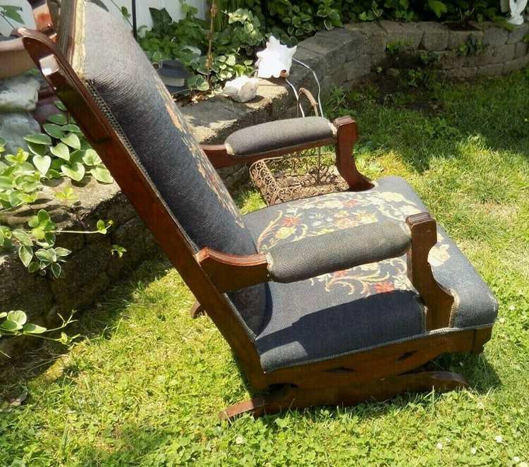 Antique1890's Eastlake Platform Rocking Chair Victorian Rocker Pick Up Only