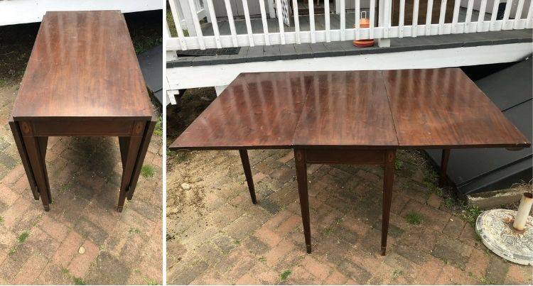 antique 3 board gate leg table Walnut