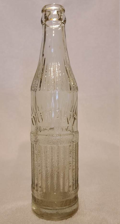 1930's Durant Bottle Works Glass Bottle