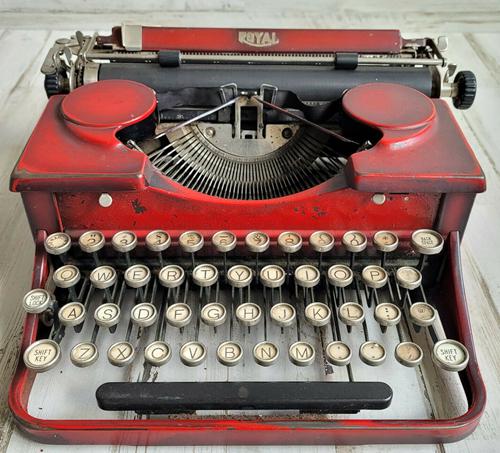 1934 Royal Model A Typewriter Red