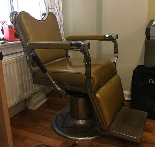 1940s Vintage F&F Koenigkramer Reliance Barber Chair