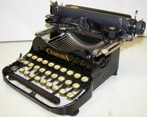 Antique 1915 Corona Model 3 Folding Vintage Typewriter