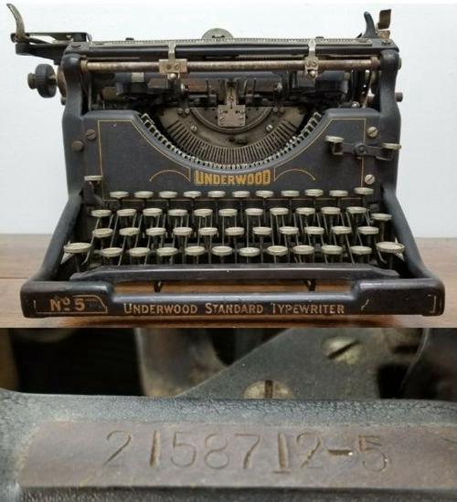 Antique 1920s Underwood Standard Typewriter