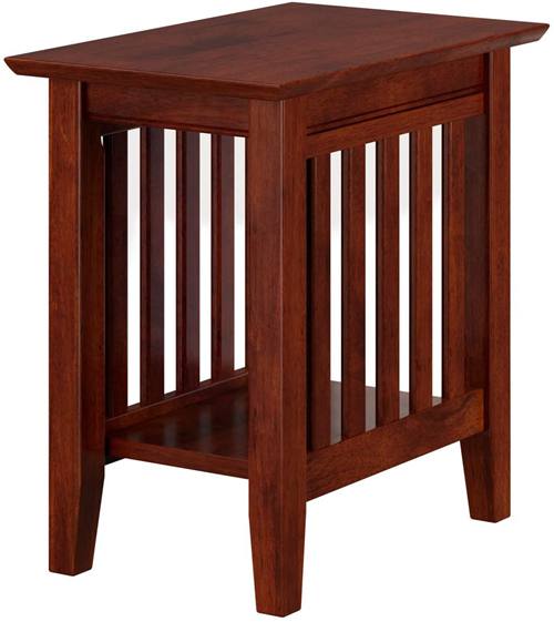 Atlantic Furniture Mission Chair Side Table, Walnut