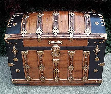Antique Trunks Identification And, Vintage Wooden Trunks