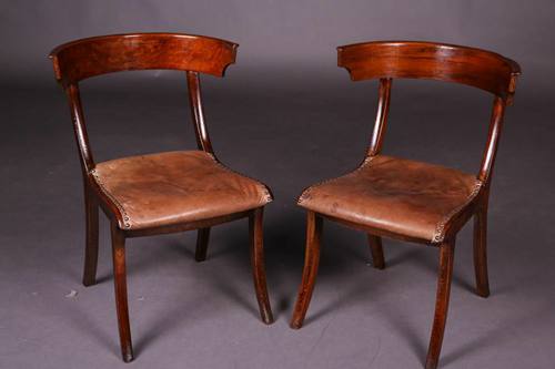 C-123 Pair Klismos Chair Empire Chair Der Greek Antique Um 1820