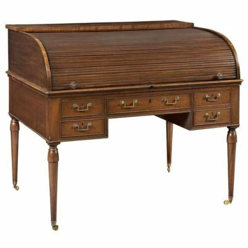 George III Mahogany Cylinder Tambour Desk circa 1800