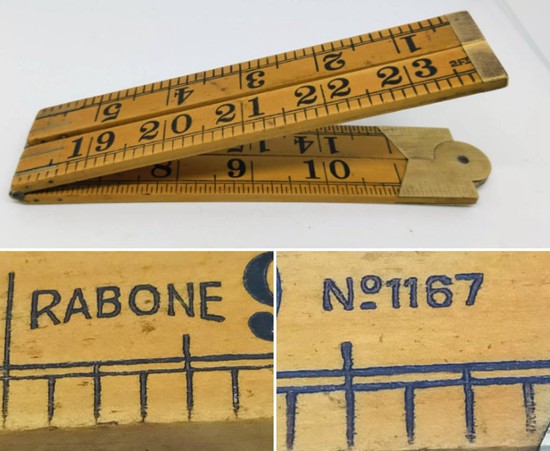 1940s Vintage Rabone boxwood ruler 2ft 24 No 1167 vintage ruler