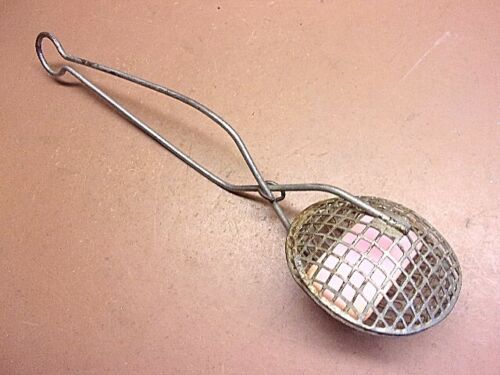 Antique Round Wire Mesh Soap Basket Holder