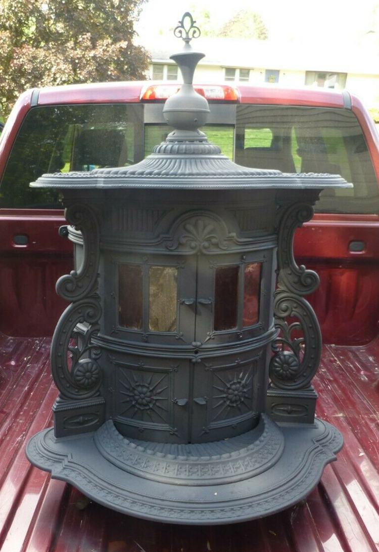 Antique Victorian Cast Iron Parlor Stove 1857