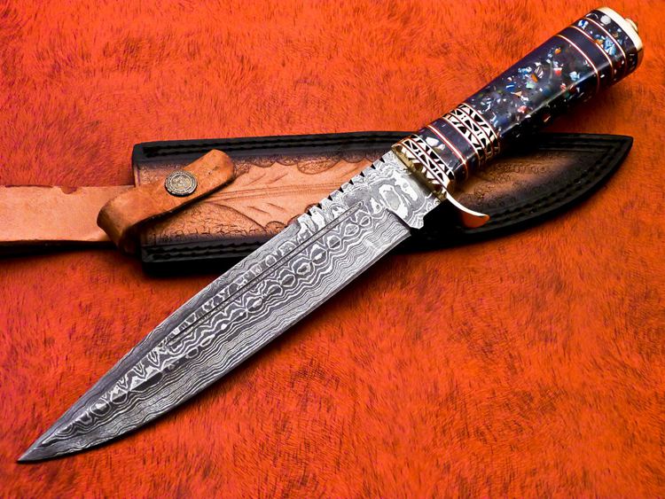 Handmade Damascus Steel Hunting Knife