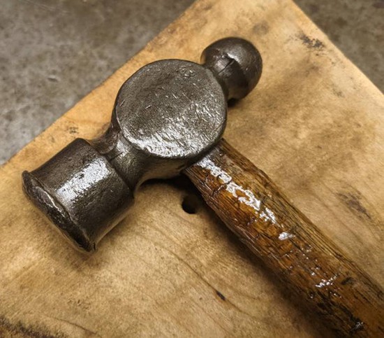 Heavily Used Ball Peen Hammer