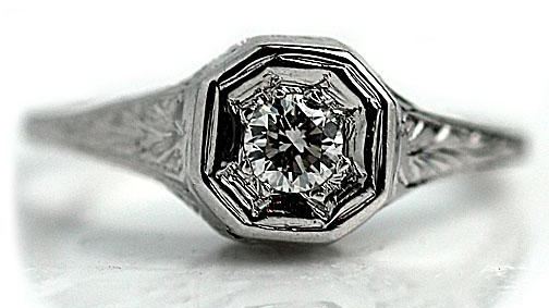 Edwardian Solitaire Engagement Ring