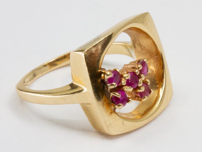 GIA 14k Gold and Ruby Ring