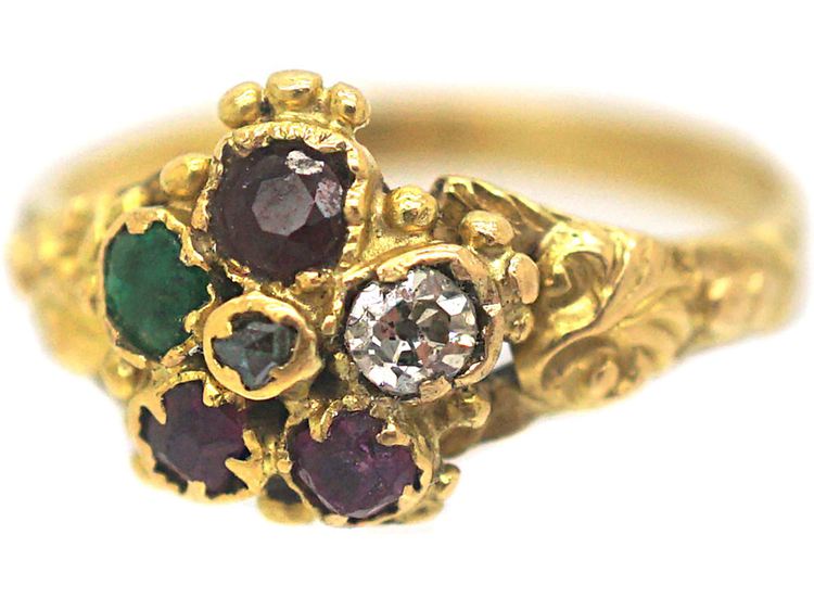 Georgian 15ct Gold Acrostic Ring