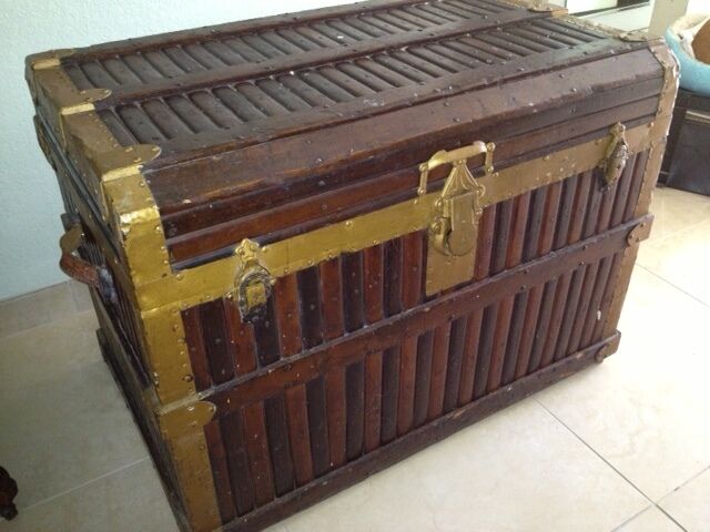 Antique Beveled Top Trunk