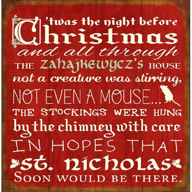 15. Night Before Christmas Wood Sign
