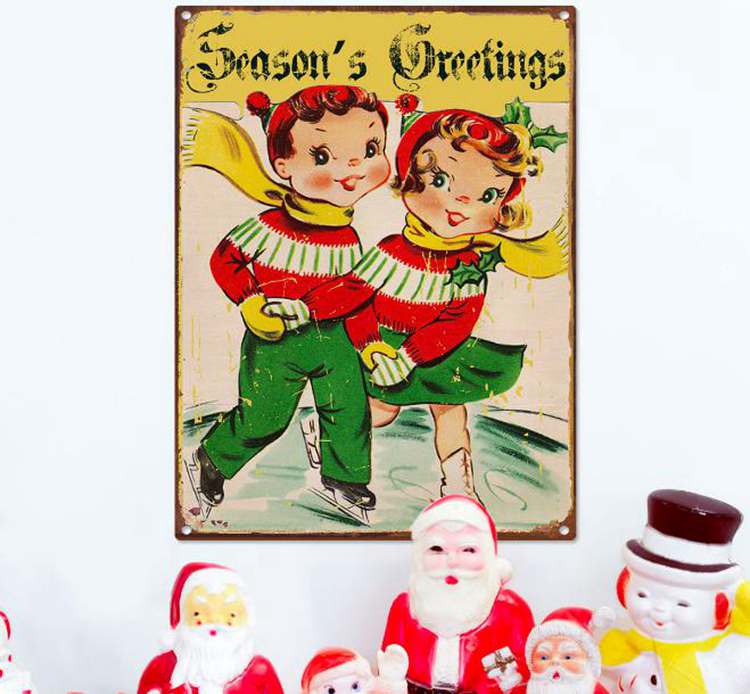 20. Seasons Greetings Vintage Sign