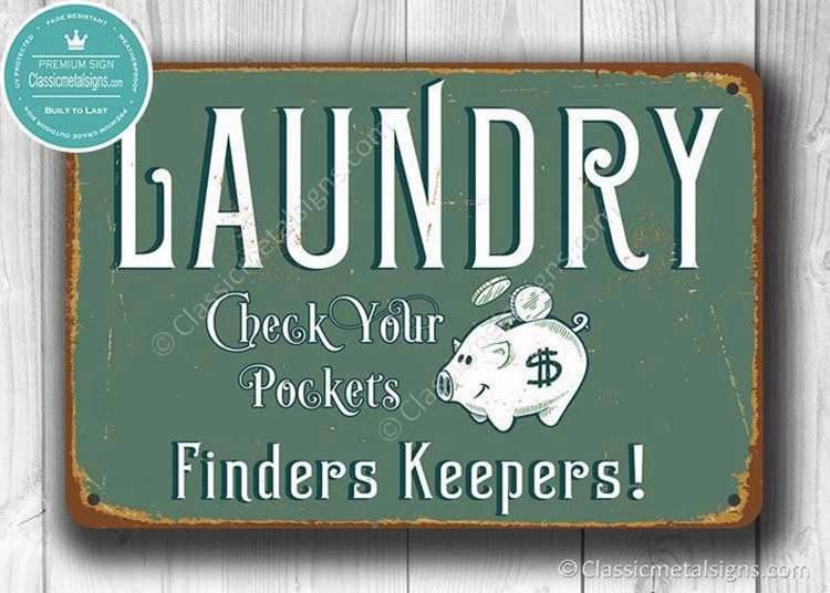 29. Vintage Laundry Sign