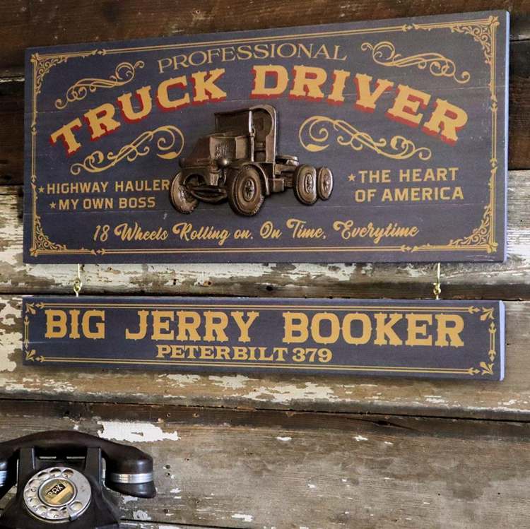 30. Truck Driver Vintage Sign