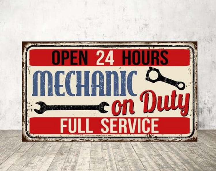 36. Open 24 Hours Mechanic On Duty