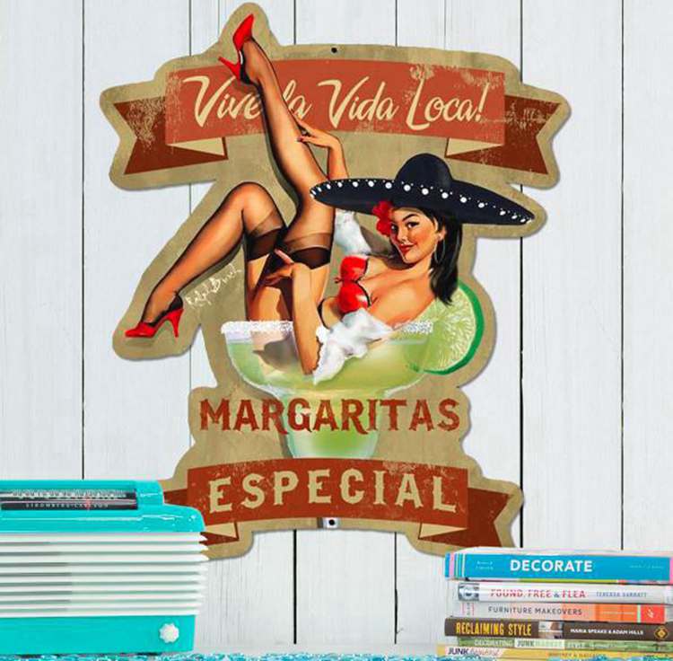53. Margarita Especial Pin-Up Bar Sign
