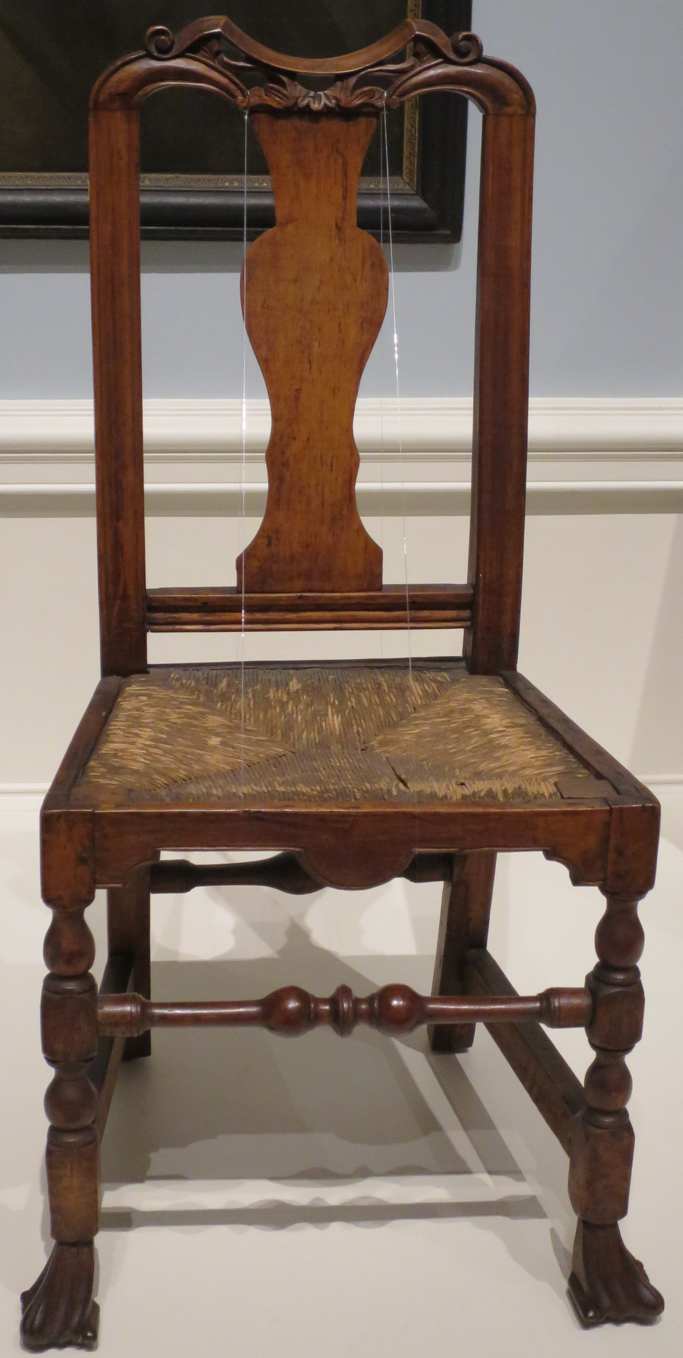 American Queen Anne style side chair made by John Gaines III