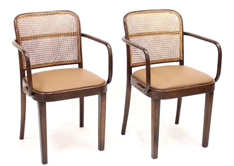 Armchairs by Josef Hoffmannn for Thonet, 1930s, Set of 2
