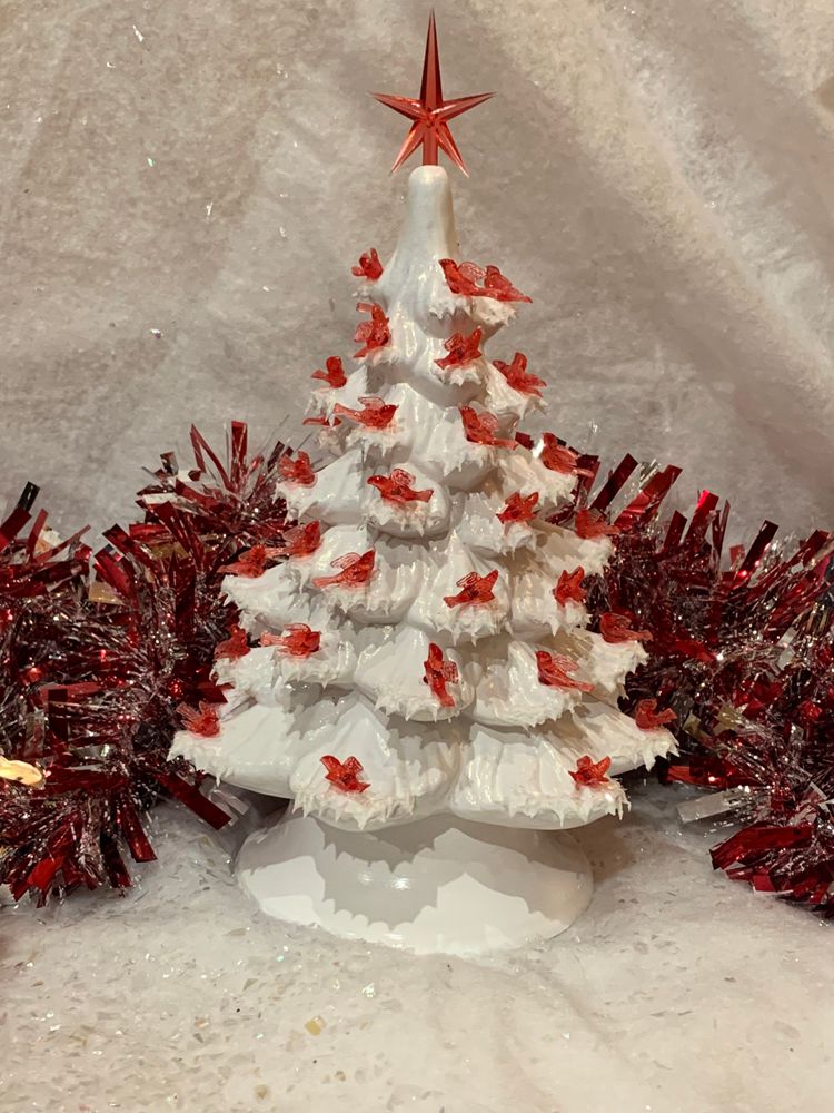 Icy Snow Vintage Christmas Tree