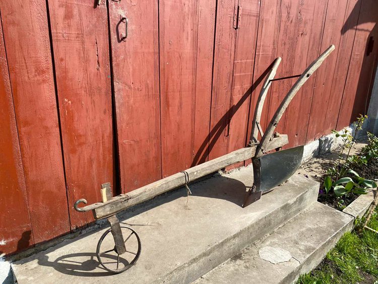 Old Rare Vintage Plow From Western Ukraine, For Cultivating The Land With Horse