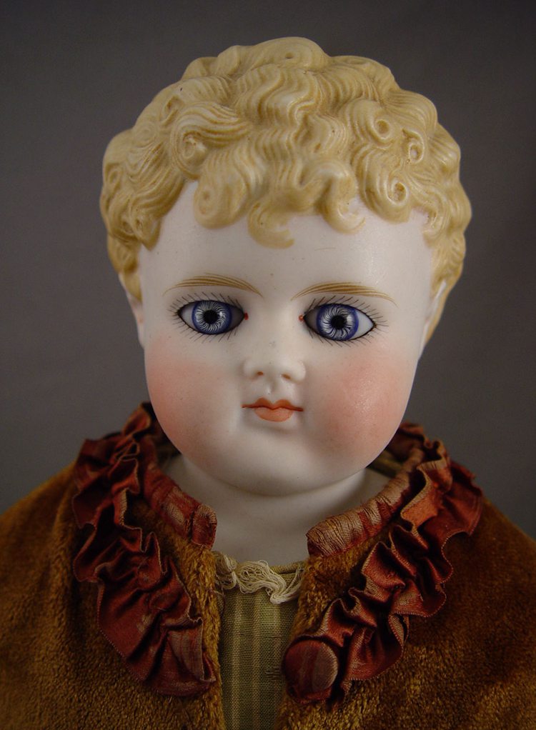 Old Porcelain Doll Head Stick Antique Dollhead Porcelain 