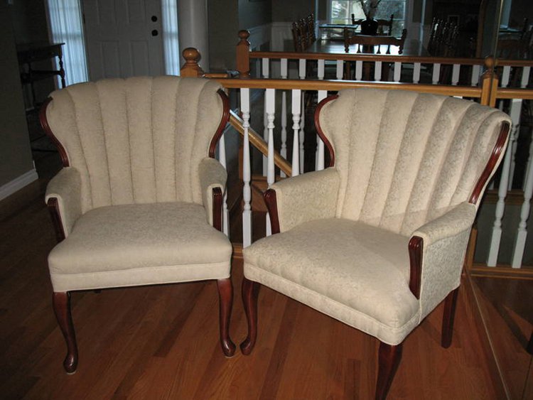 Queen Anne wingback chairs