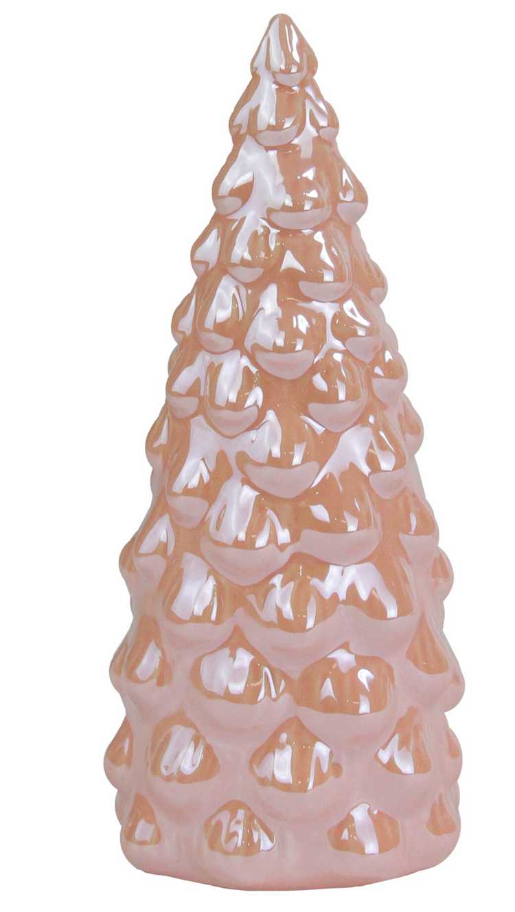 Soft Pink Ceramic Cone Table Top Christmas Tree