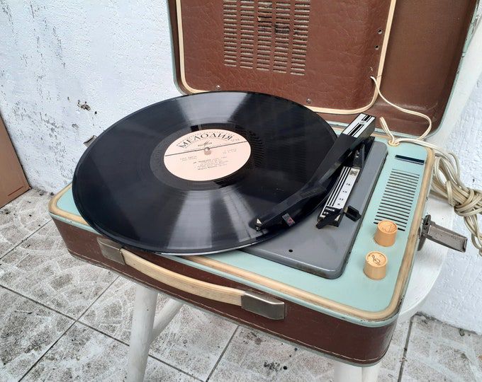 Vintage Record Player In Briefcase