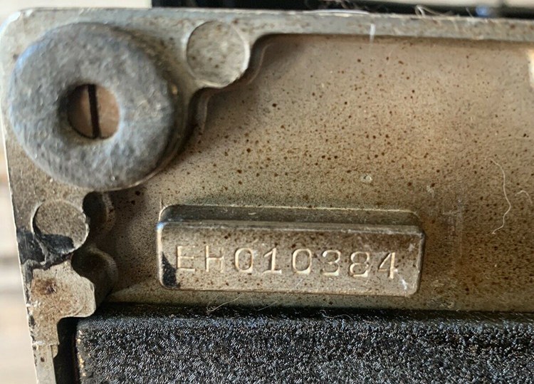 the machine’s serial number