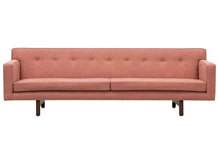 1950s Warm Pink Edward Wormley Sofa 'c' New Upholstery