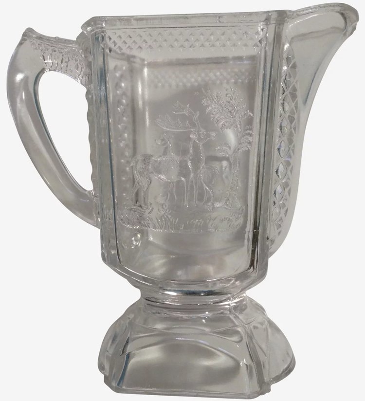 Antique Pressed Glass McKee & Brothers Milk Pitcher ca 1883 EAPG
