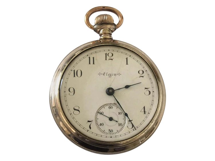 Antique Screw Back Gold-Plated Pocket Watch Signed Elgin Nat’l Watch Co. USA