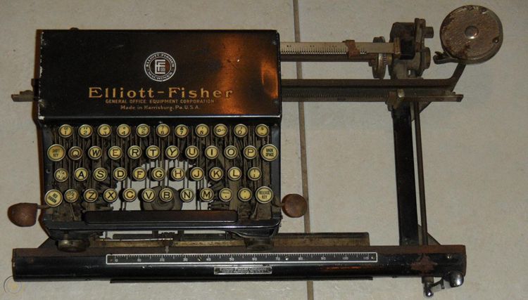 Elliott-Fisher Company Typewriter