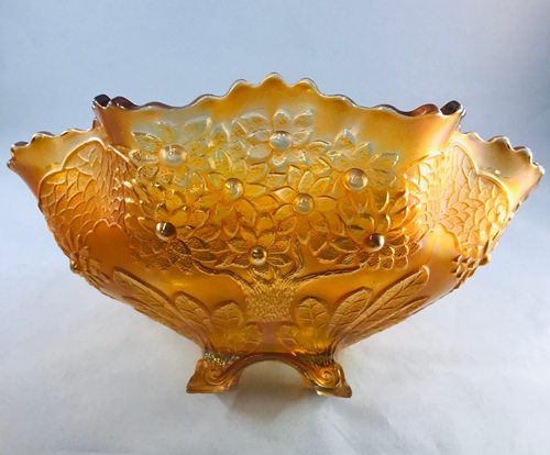 Fenton Orange Tree Marigold Carnival Glass 10" Bowl