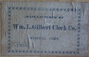 Gilbert c. 1890 paper label