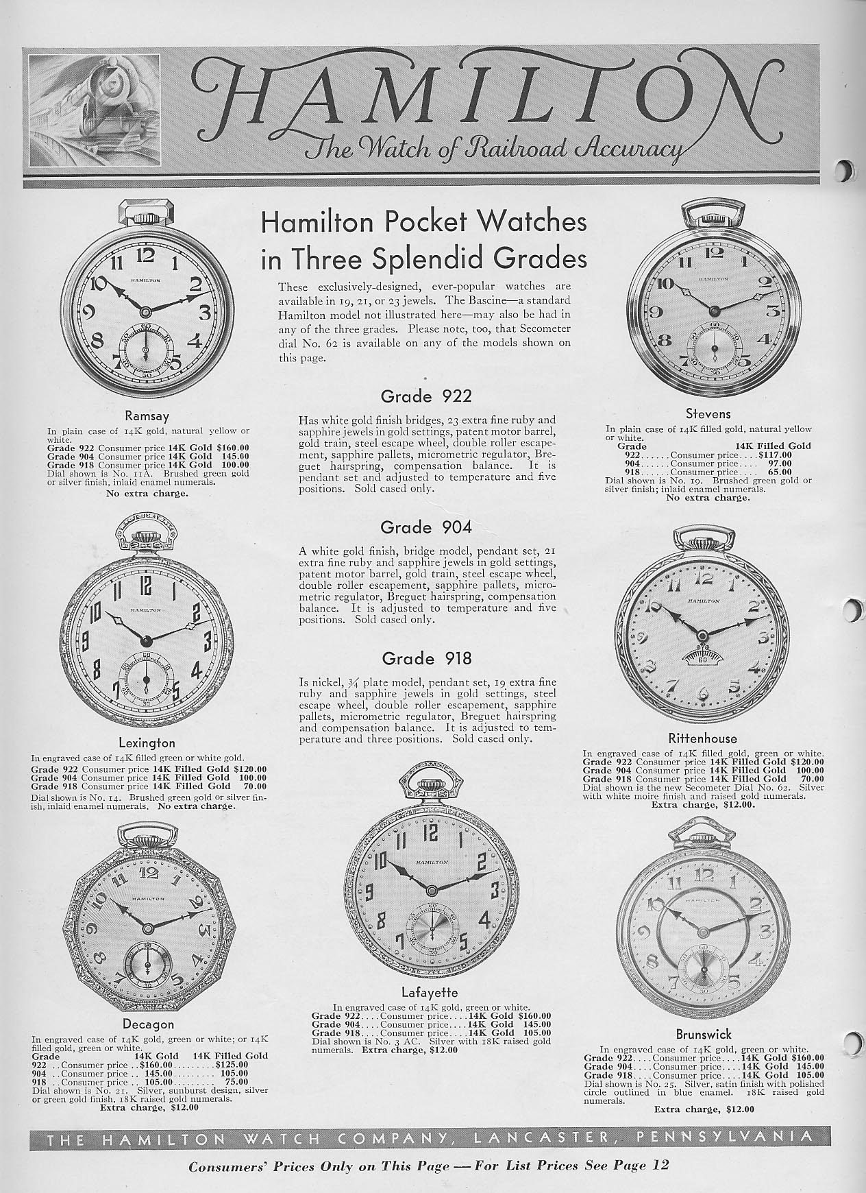 Hamilton Watch Sales Manual 1932