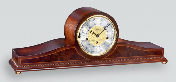 Large Kieninger Walnut Tambour Clock