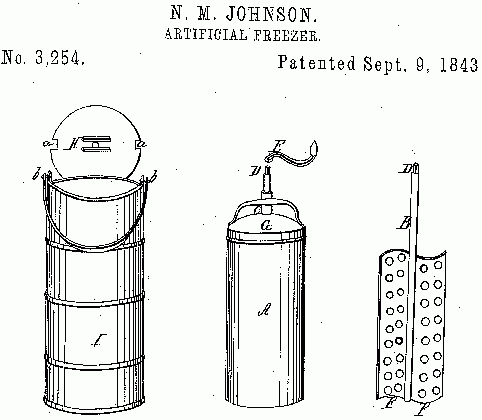 Nancy M. Johnson Patents an Ice Cream Freezer