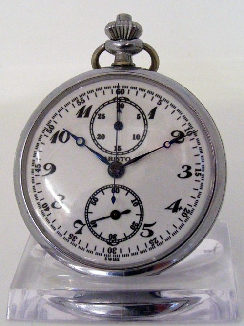 Rare Aristo Us Military Type E Split-seconds Chronographstopwatch Pocket Watch With Minute Register. Valjoux Calibre 61