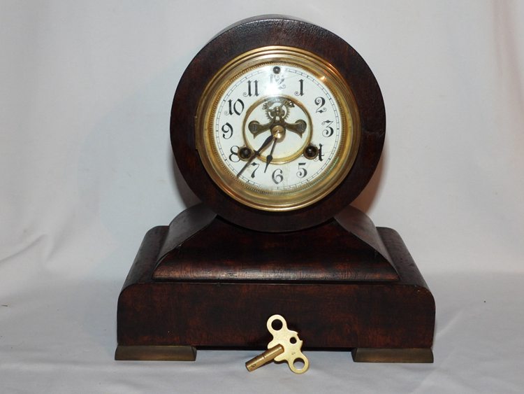 VERY RARE Antique Waterbury Turn of The Century Balloon Mantle Clock