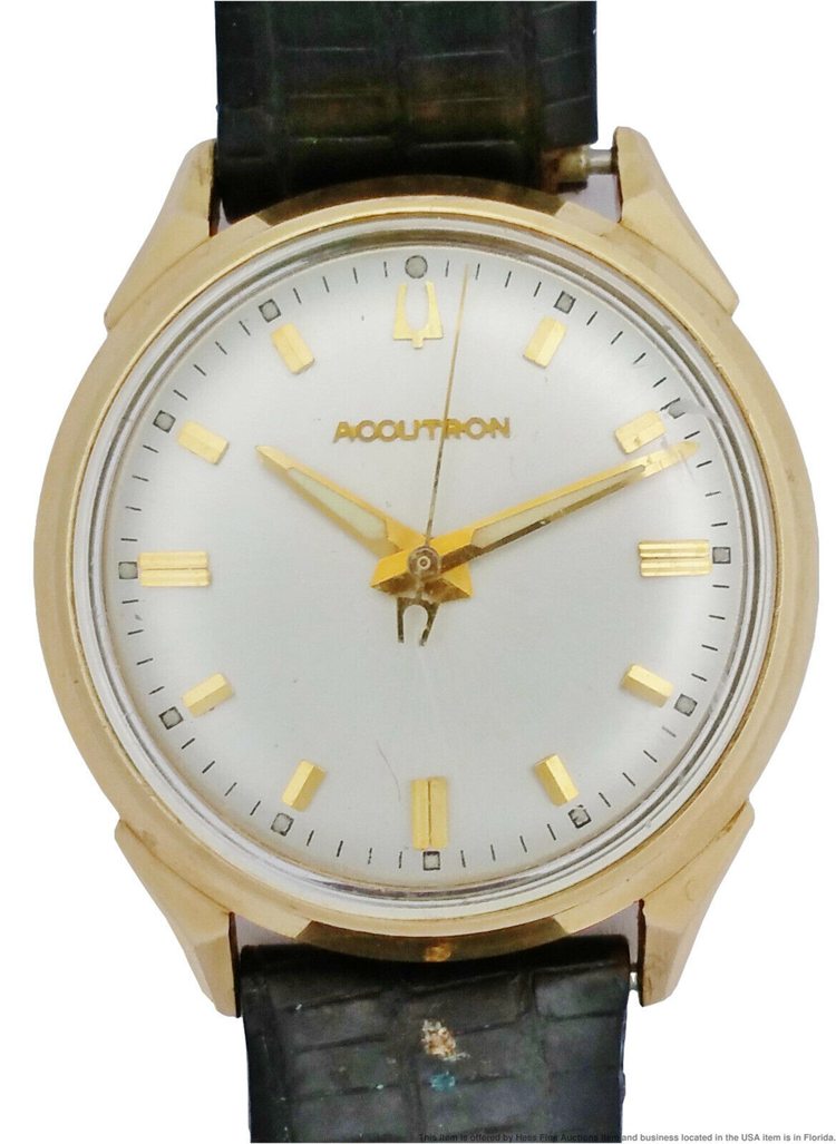 Vintage 1969 Bulova Accutron 214 Tuning Fork Gold Filled Mens Running Watch