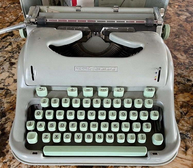Vintage MCM Hermes 3000 Typewriter RARE